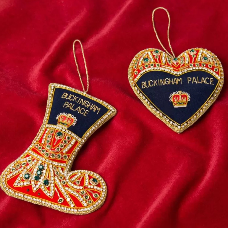 Buckingham Palace Navy And Red Heart Decoration*Royal Collection Shop New