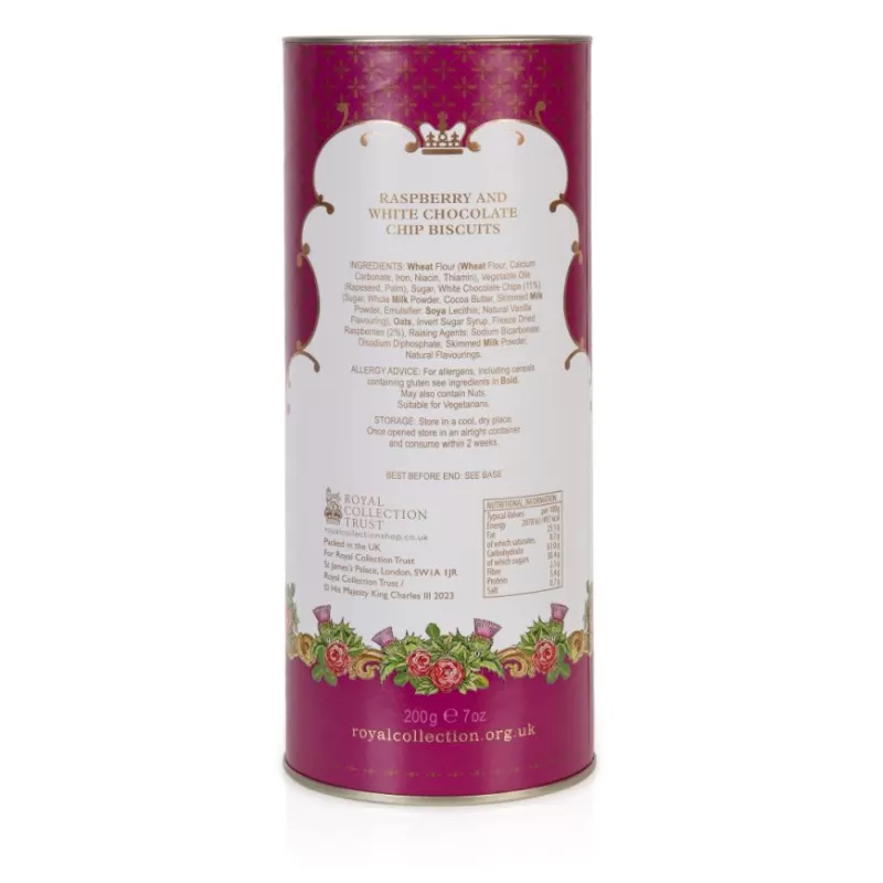 Windsor Castle White Chocolate And Raspberry Biscuit Tube*Royal Collection Shop Cheap